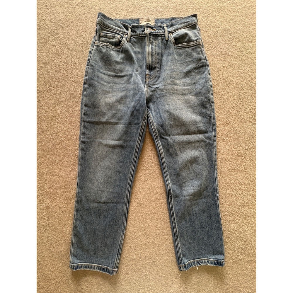 Everlane The Original Cheeky Jean 27 Crop Light Wash Organic Cotton Straight Leg